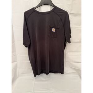 Carhartt Mens T Shirt XL TALL Relaxed Fit Force Short Sleeve Pocket Black/Gray